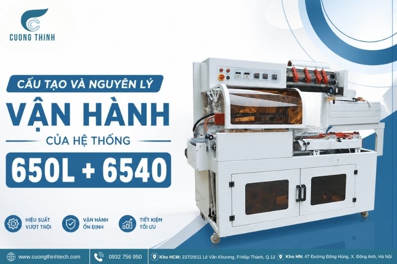 Bộ máy bọc màng co tự động 650L - 6540