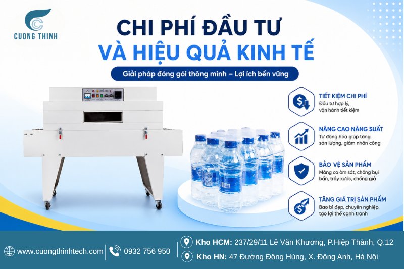 Máy Bọc Màng Co Chai Lọ- Chi phí đầu tư và Hiệu quả kinh tế