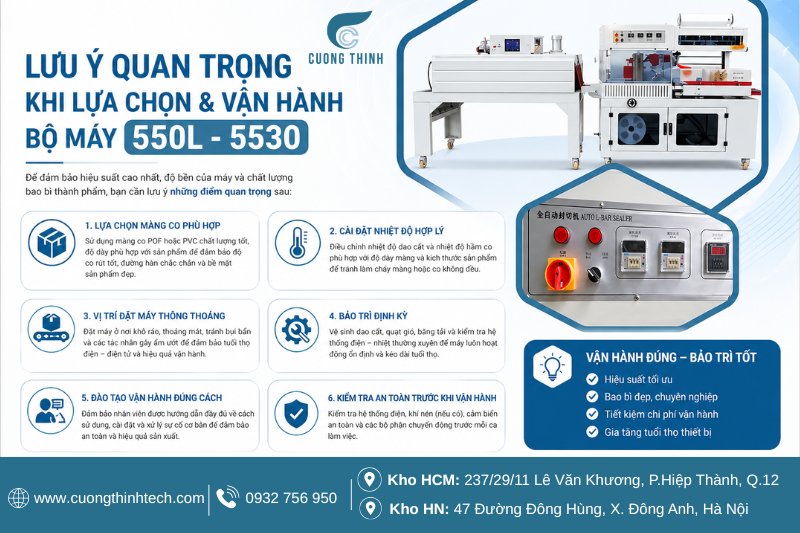 Lưu ý quan trọng khi lựa chọn và vận hành bộ máy 550L - 5530
