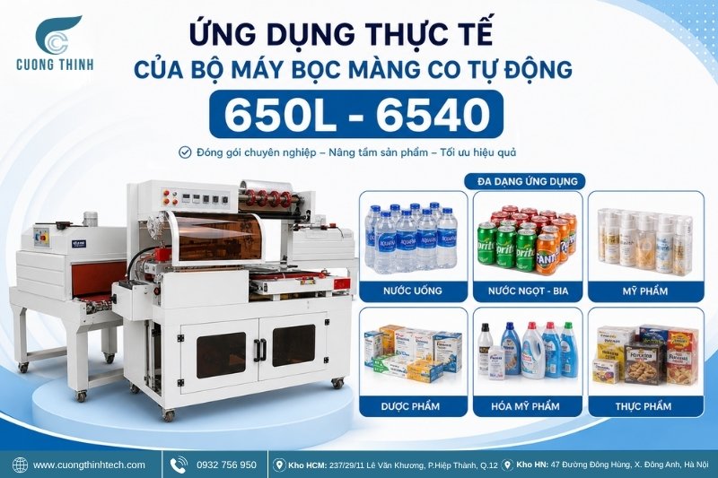Bộ máy bọc màng co tự động 650L - 6540
