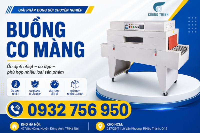 Máy cắt và co màng tự động