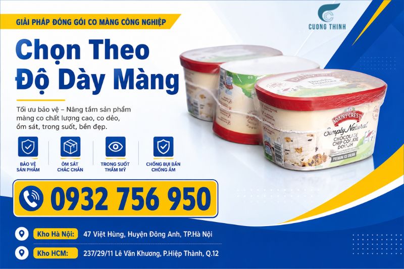 màng co bọc hộp kem