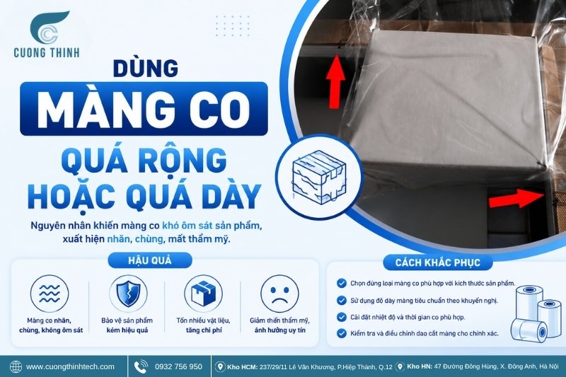 Vì sao màng co bị nhăn sau khi co nhiệt