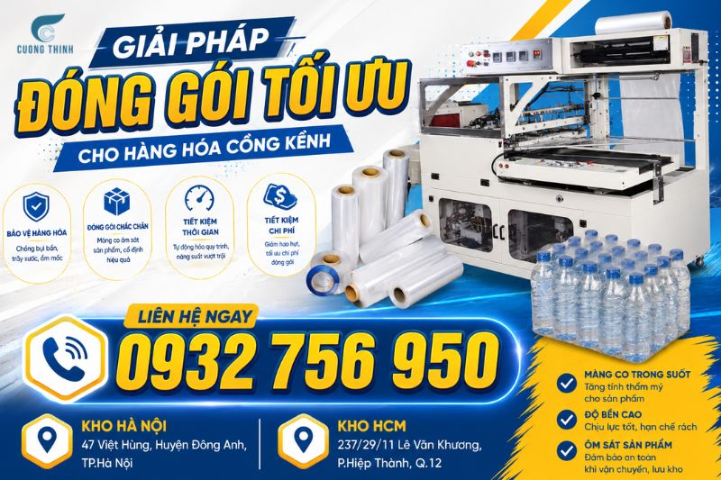 máy cắt và co màng khổ lớn