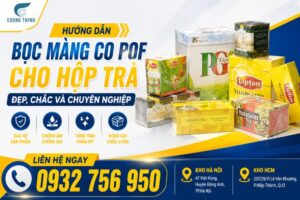 hướng dẫn bọc màng co hộp trà