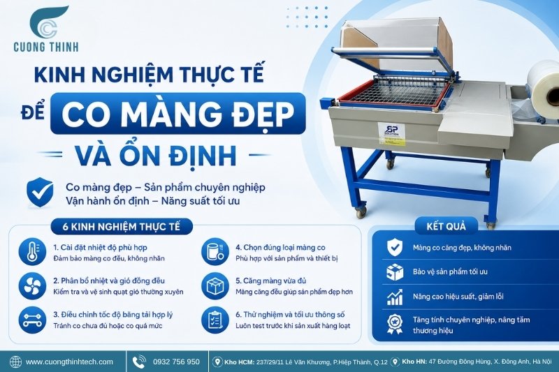 Vì sao màng co bị nhăn sau khi co nhiệt
