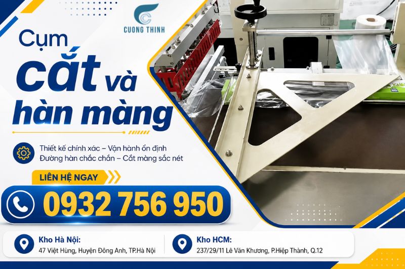 Máy cắt và co màng tự động