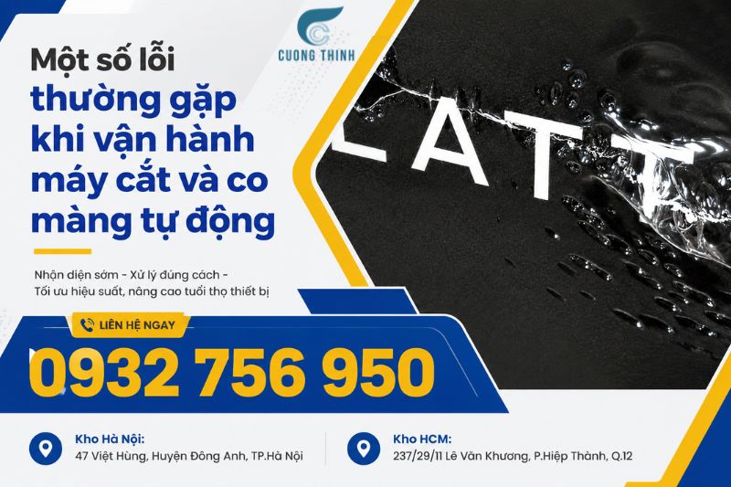 Máy cắt và co màng tự động