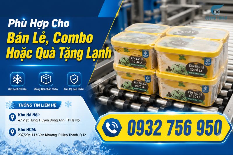 màng co bọc hộp kem