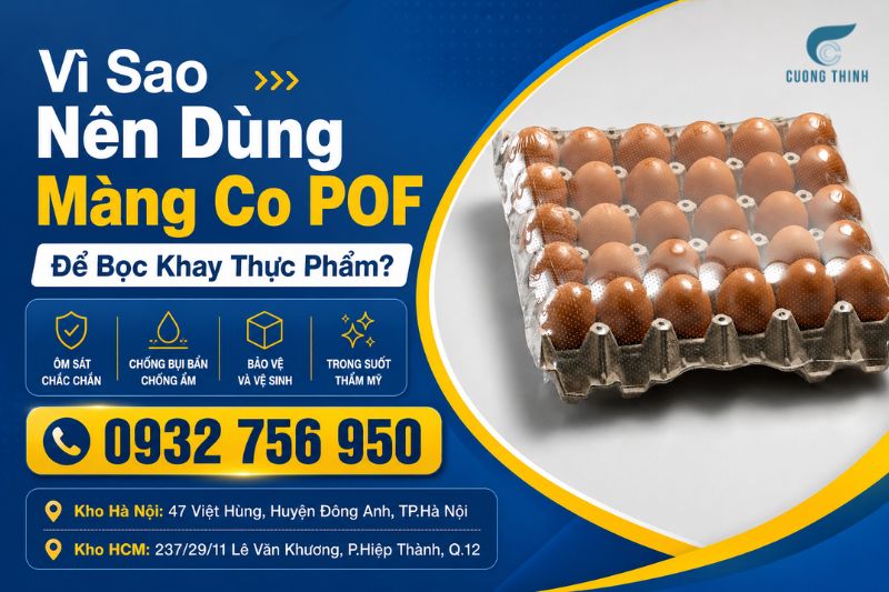màng co pof bọc khay thực phẩm