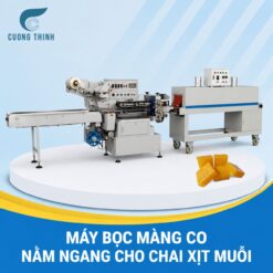 Bộ máy bọc màng co nằm ngang cho sản phẩm chai xịt muỗi