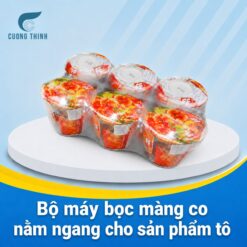 Bộ Máy Bọc Màng Co Nằm Ngang Cho Sản Phẩm Tô