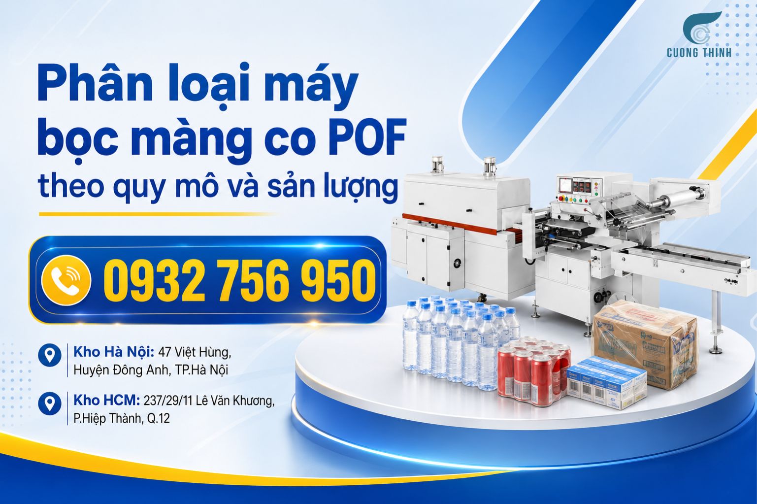 máy bọc màng co POF chữ L
