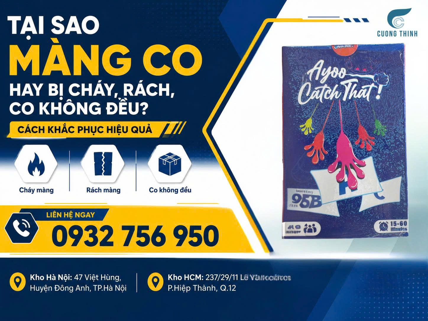 màng co bị cháy