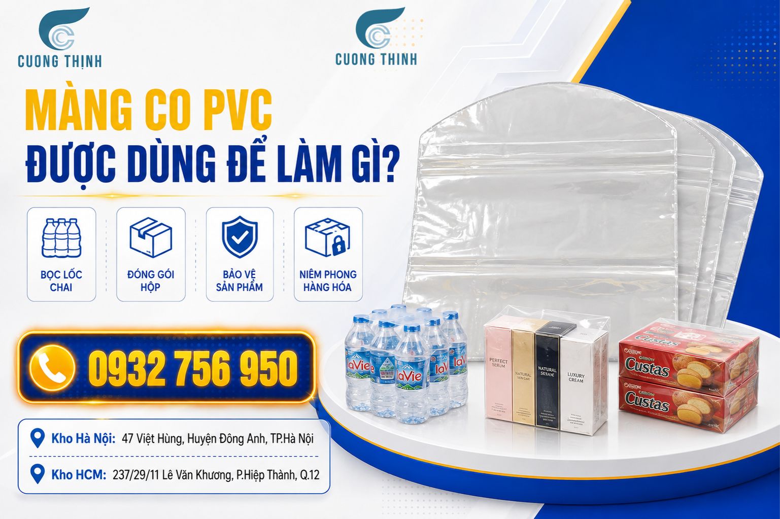 PVC Dạng túi ép cong, bo tròn theo yêu cầu