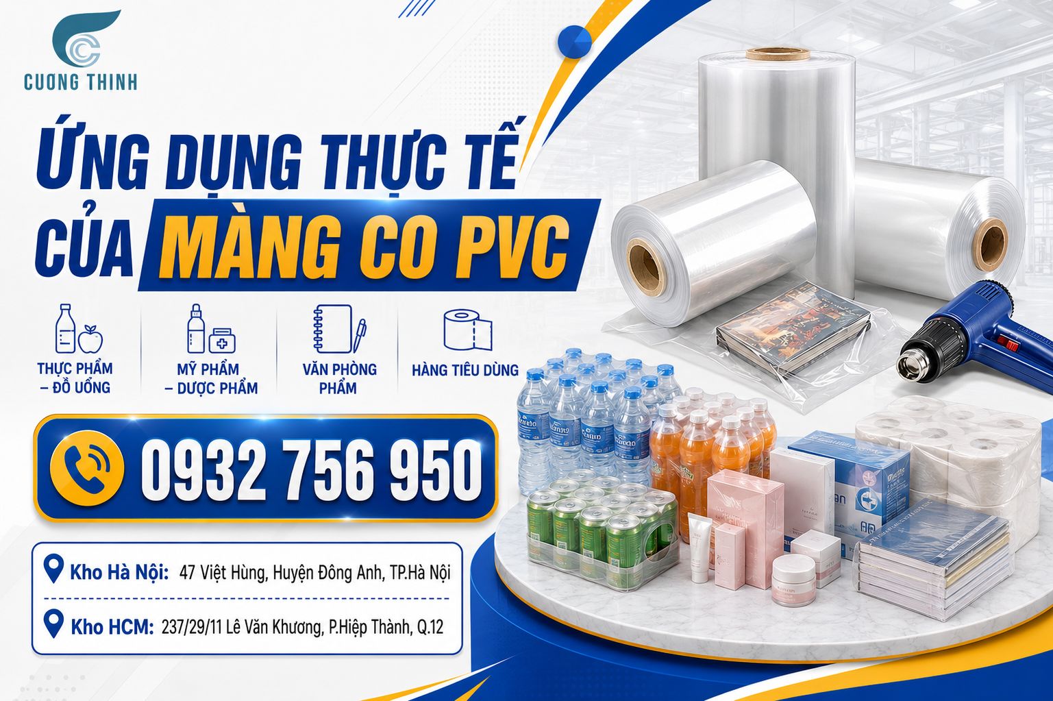 Ứng dụng màng co PVC