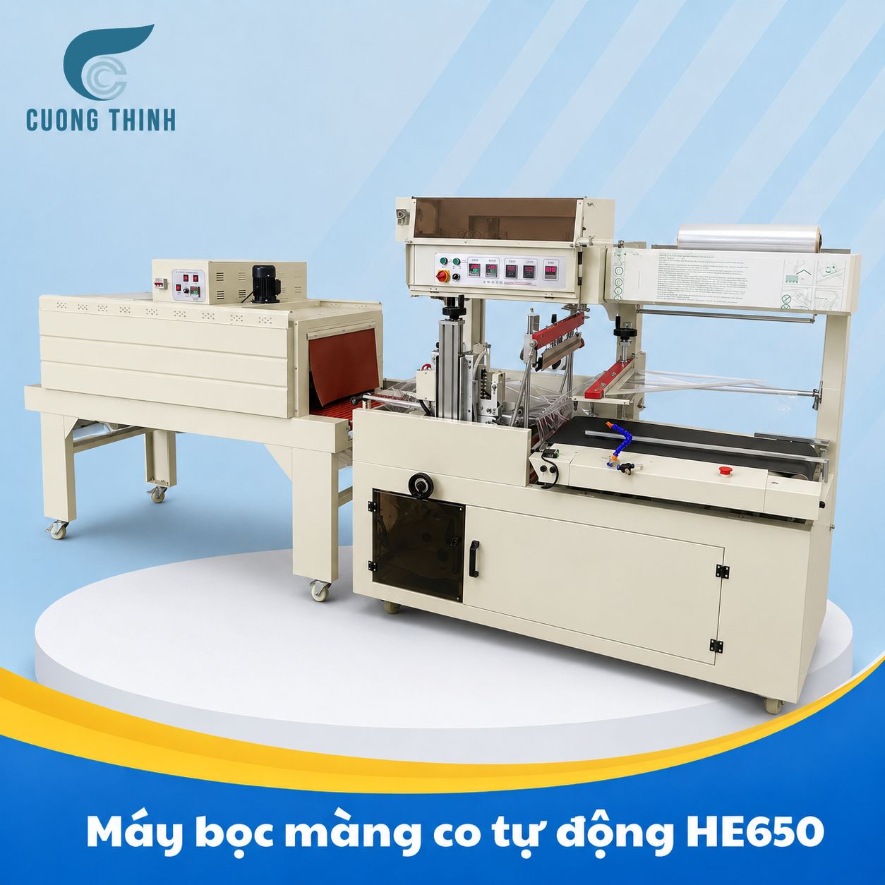 Bộ máy bọc màng co tự động HE650 (3) Bộ máy bọc màng co tự động HE650