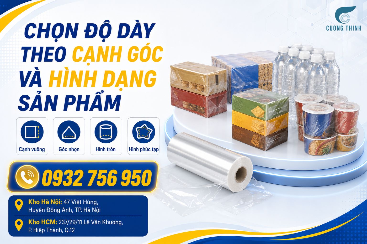 Chọn độ dày theo cạnh góc và hình dạng sản phẩm