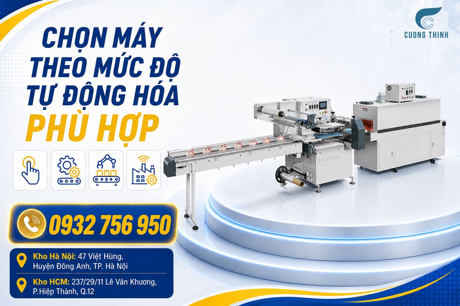 Chọn máy theo mức độ tự động hóa phù hợp