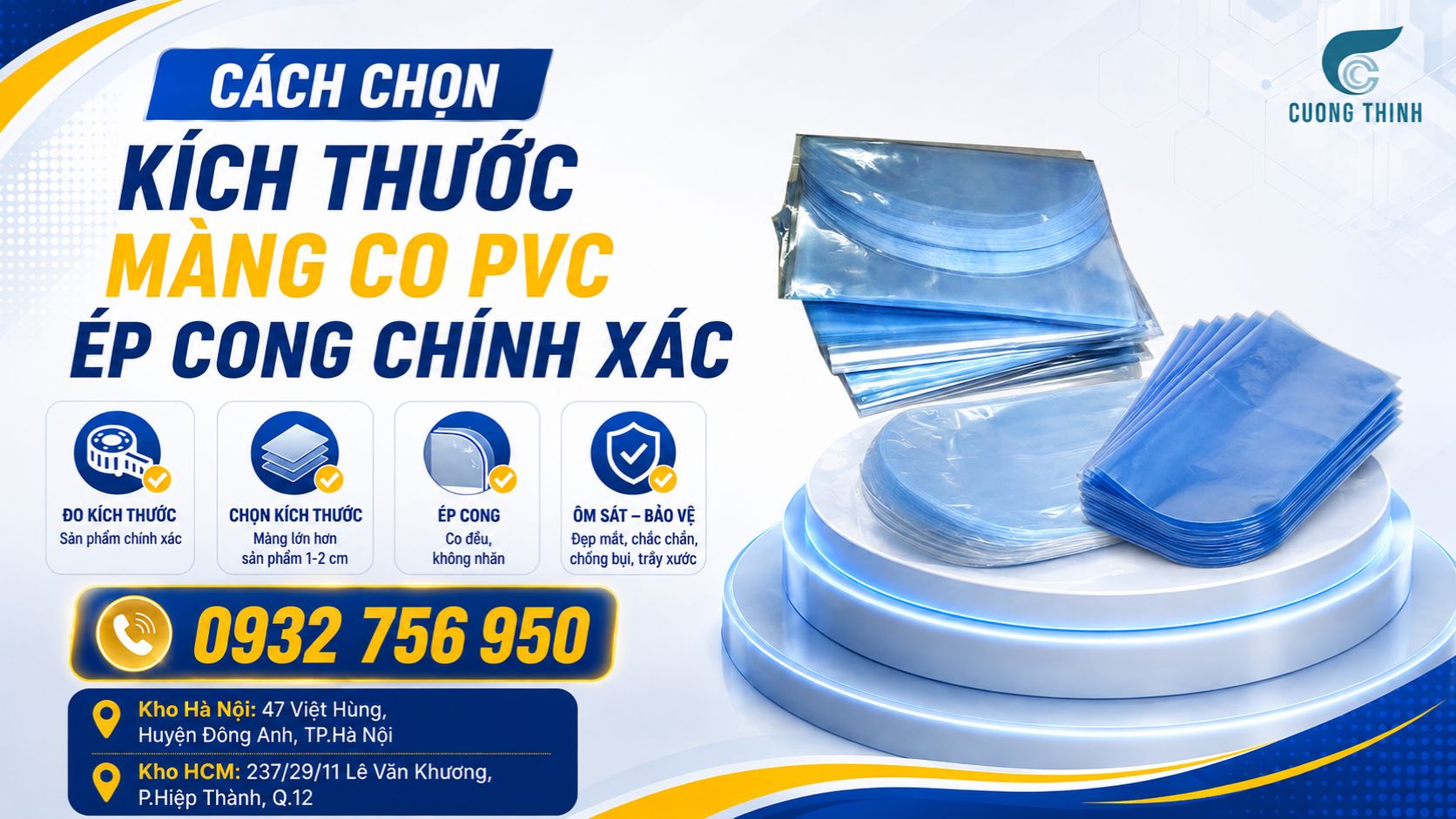 Màng co PVC ép cong bo tròn