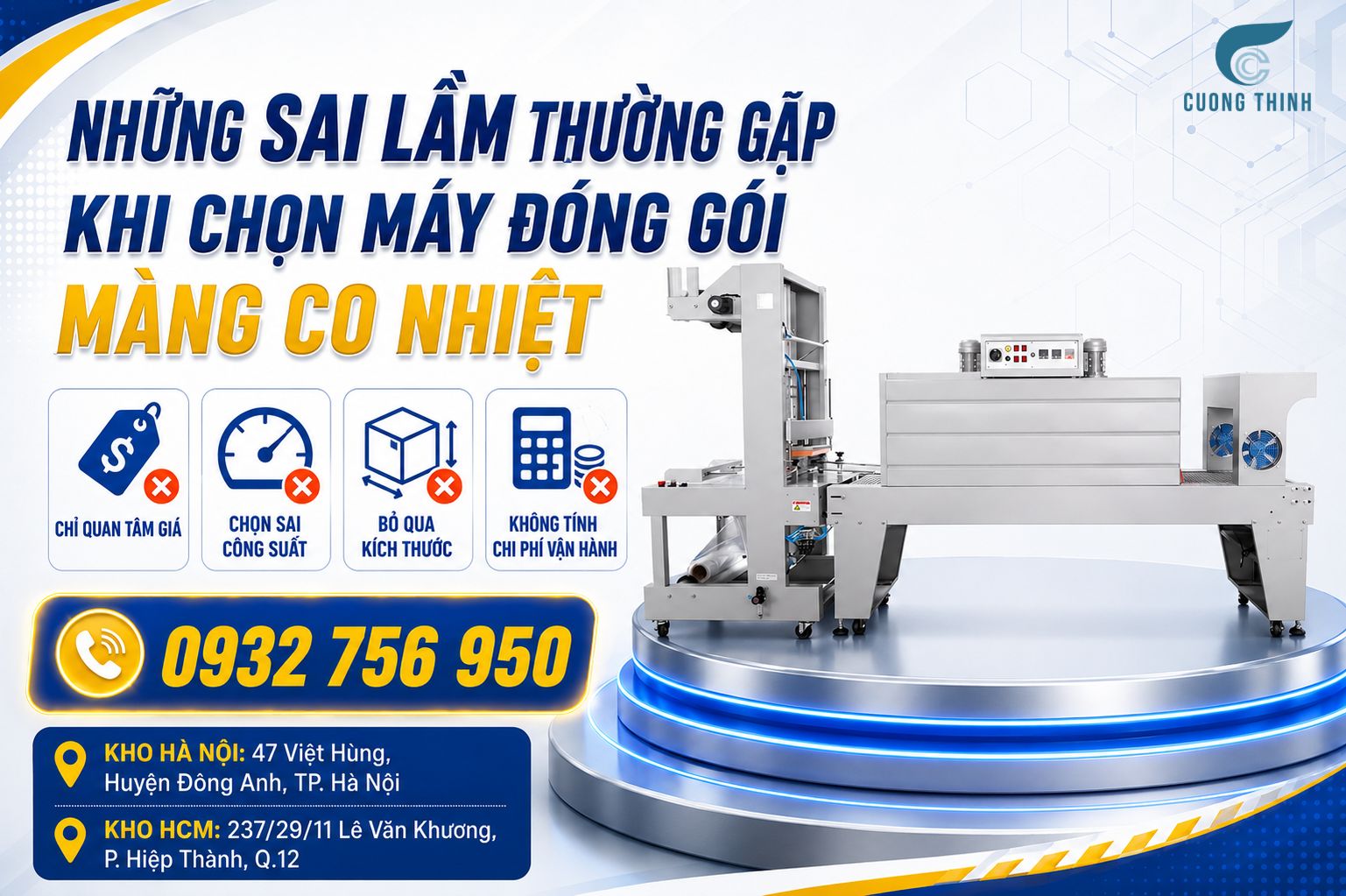 Những sai lầm thường gặp khi chọn máy đóng gói màng co nhiệt