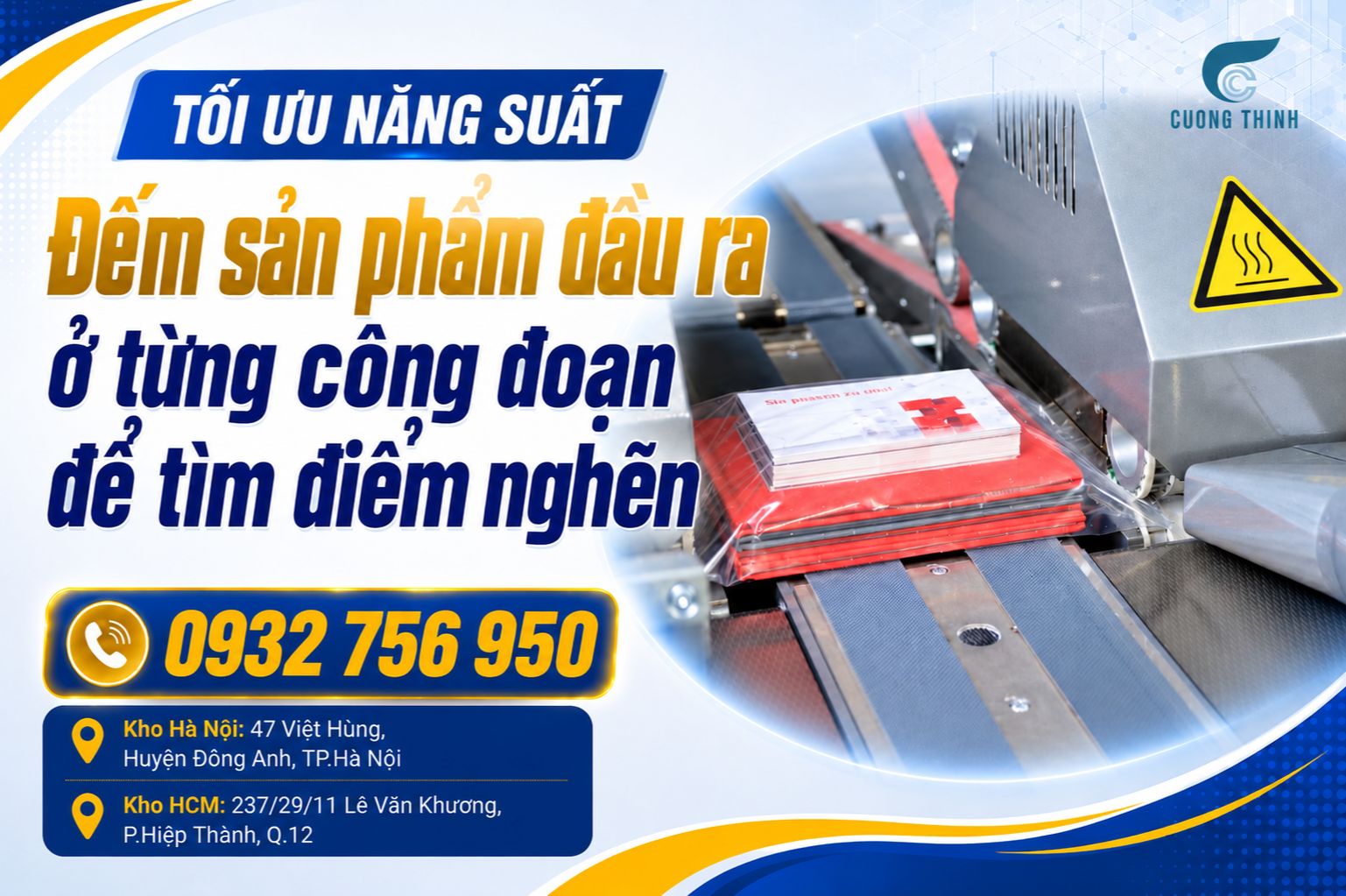 Đếm sản phẩm đầu ra ở từng công đoạn để tìm điểm nghẽn