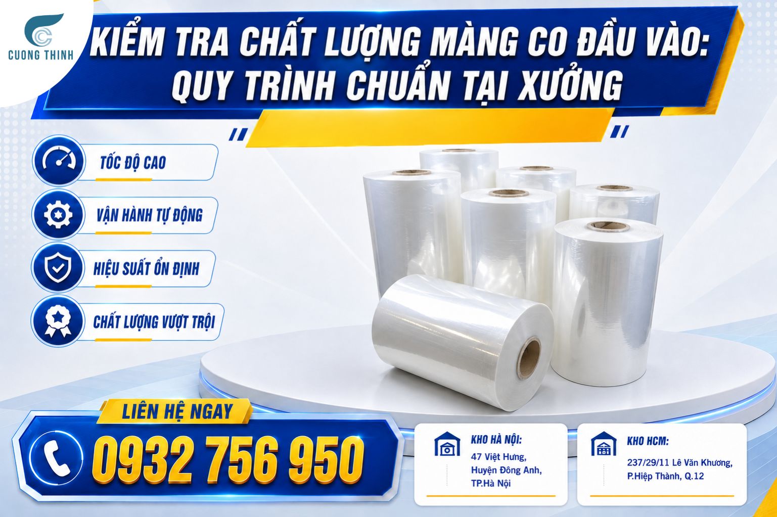 Mẫu màng và thành phẩm lỗi được giữ lại làm bằng chứng khi khiếu nại