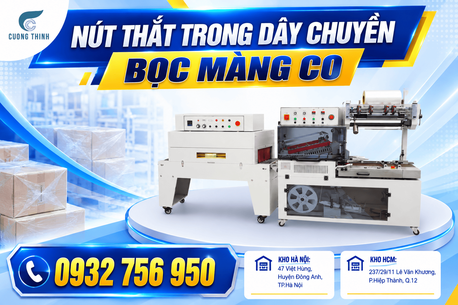 Nút thắt trong dây chuyền bọc màng co