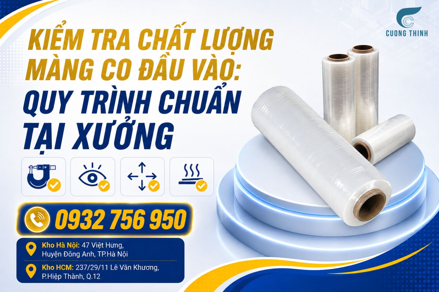 Phiếu kiểm tra và hồ sơ lưu theo từng lô màng co