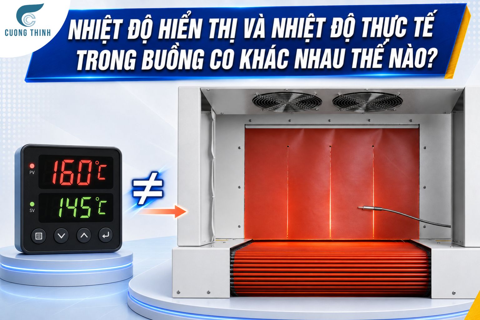 Quạt tuần hoàn và cánh quạt bên trong buồng co nhiệt máy co màng