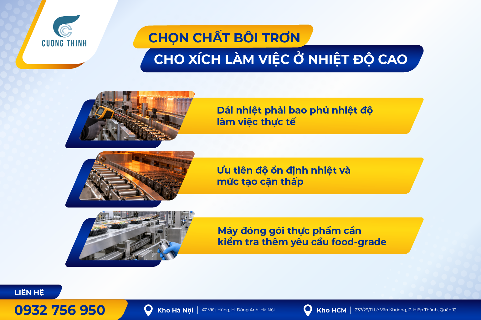 Chọn chất bôi trơn cho xích làm việc ở nhiệt độ cao