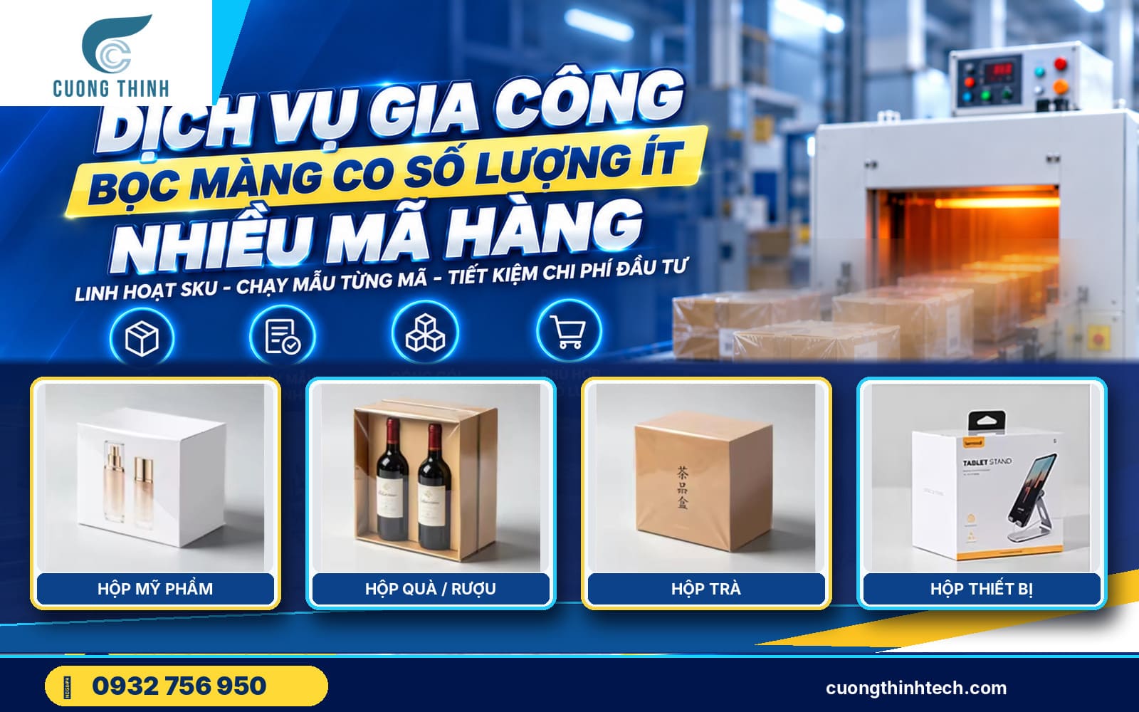 Dịch Vụ Gia Công Bọc Màng Co Số Lượng Ít