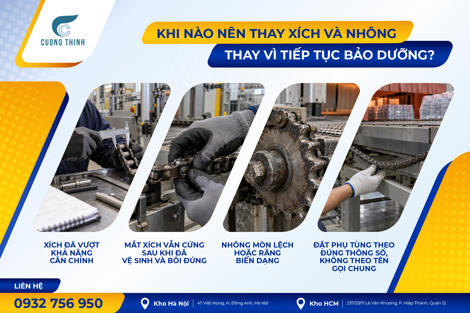 Khi nào nên thay xích và nhông thay vì tiếp tục bảo dưỡng?