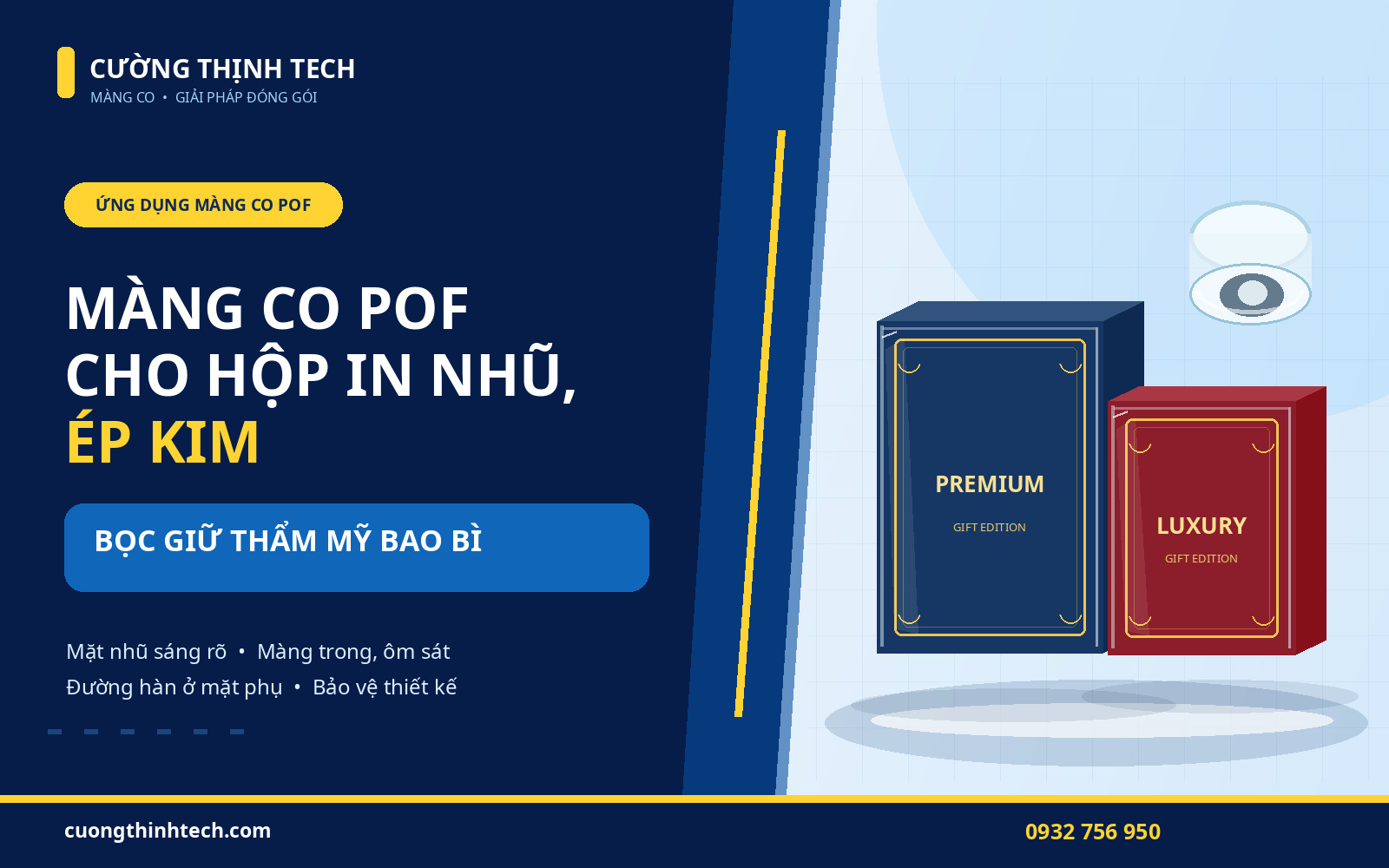 Màng Co POF Cho Hộp In Nhũ, Ép Kim