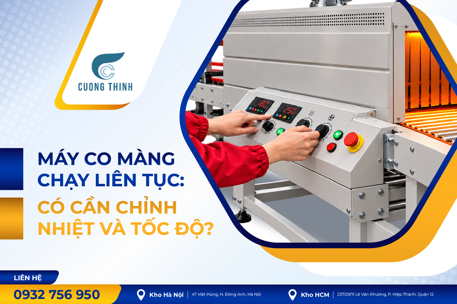 máy co màng chạy liên tục