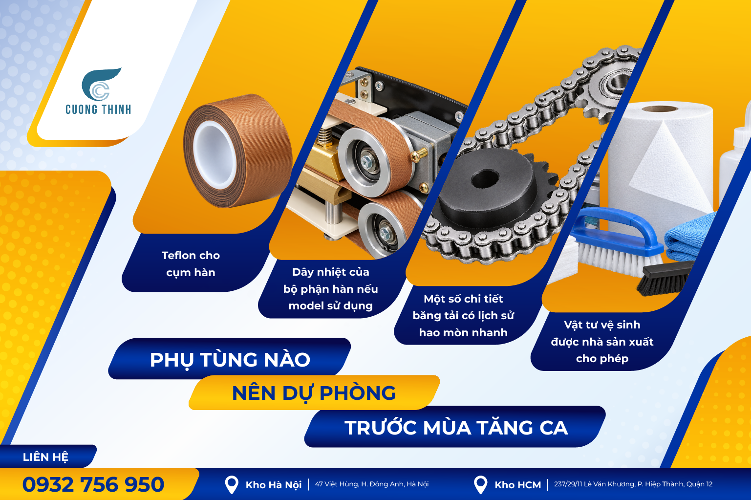Phụ tùng nào nên dự phòng trước mùa tăng ca?